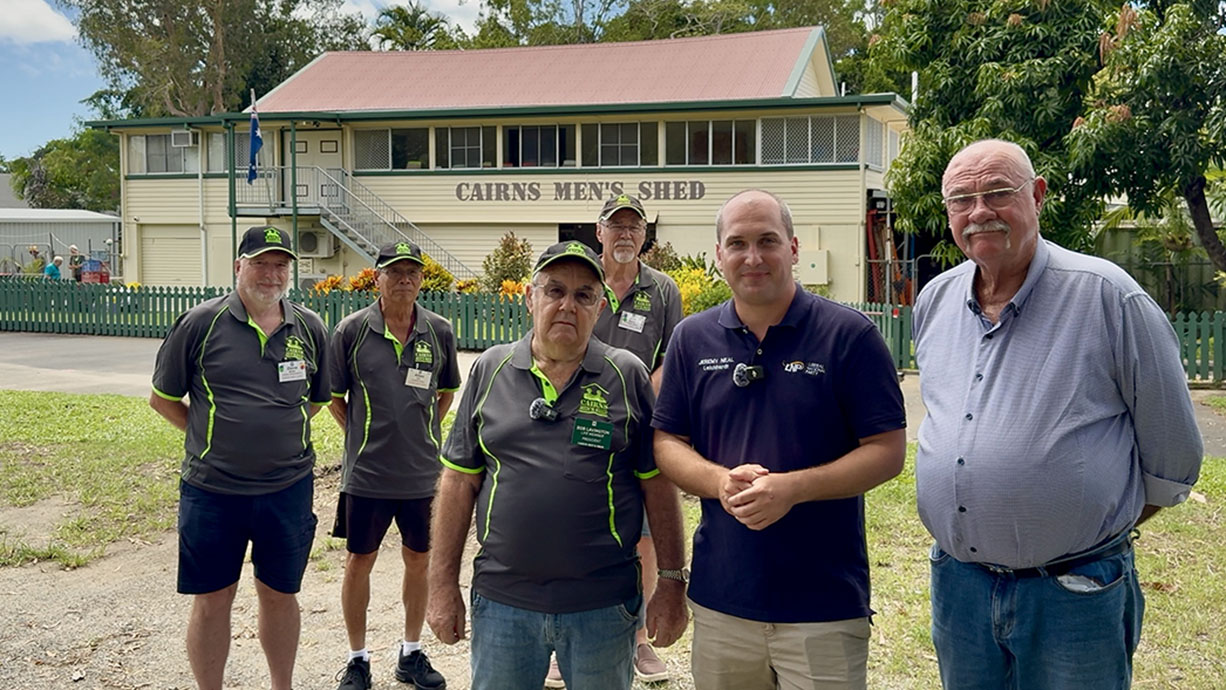 LNP’s Jeremy Neal Announces $150,622 Commitment to Upgrade Cairns Men’s Shed Car Park